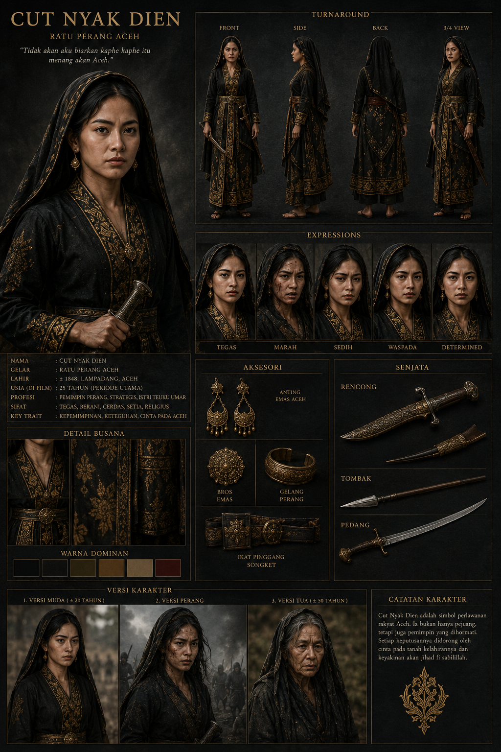 Lembar karakter Cut Nyak Dhien